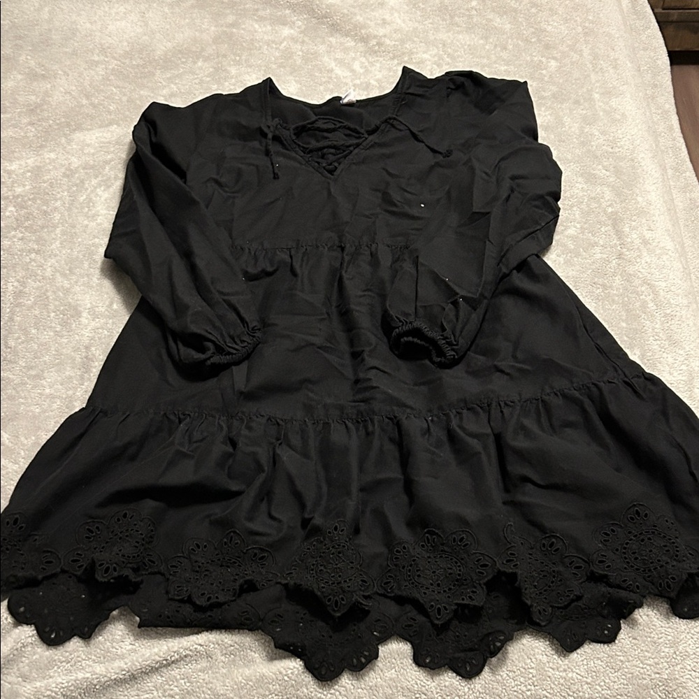 Old Navy Elegant Black Long Sleeve Dress